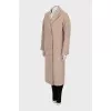 Beige straight cut coat