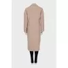 Beige straight cut coat