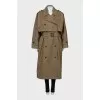 Double-breasted trench coat with belt