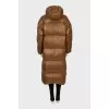 Quilted Maxi Down Jacket with Hood
