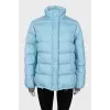 Quilted down jacket in blue