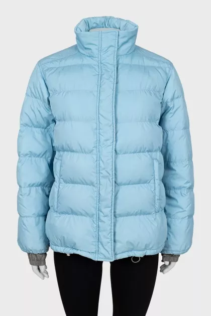 Quilted down jacket in blue
