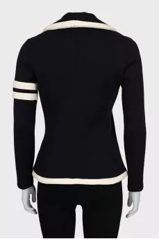 Black and white fitted jacket