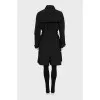 Black trench coat with belt