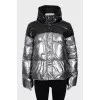 Two-tone down jacket with hood