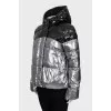 Two-tone down jacket with hood