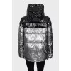 Two-tone down jacket with hood
