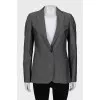 Gray wool and cotton jacket