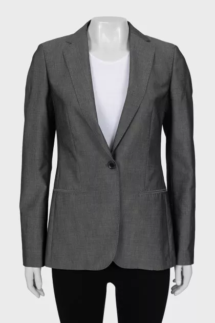Gray wool and cotton jacket