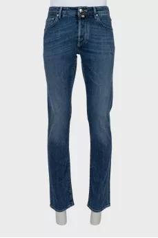 Men's Straight Leg Distressed Jeans