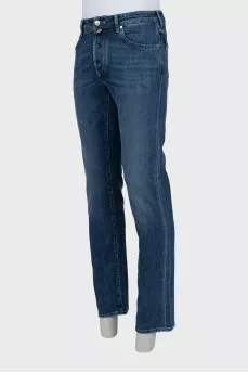 Men's Straight Leg Distressed Jeans