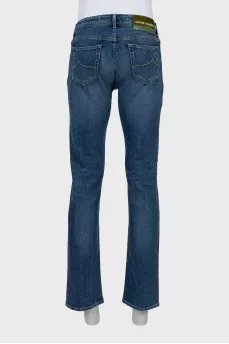 Men's Straight Leg Distressed Jeans