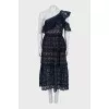 Lace dark blue dress