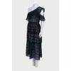 Lace dark blue dress