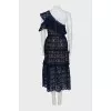 Lace dark blue dress