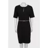 Black dress with belt