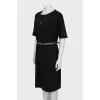 Black dress with belt