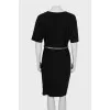 Black dress with belt