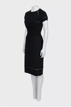 Black dress decorated with beads