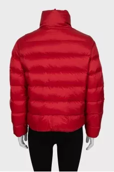 Cropped red down jacket