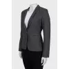 Gray jacket with tag