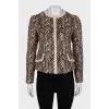 Silk jacket in abstract print