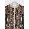 Silk jacket in abstract print