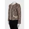 Silk jacket in abstract print