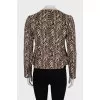Silk jacket in abstract print