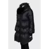  Quilted down jacket with fur 