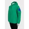 Green windbreaker jacket