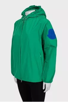 Green windbreaker jacket