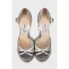 Silver leather sandals