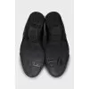 Men's brown leather sneakers