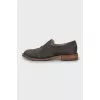 Grey suede loafers