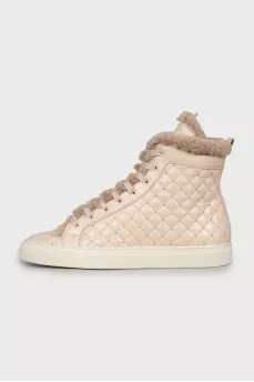 Leather mock boots