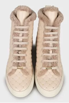 Leather mock boots