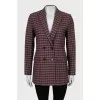 Double-breasted checkered jacket