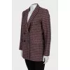 Double-breasted checkered jacket