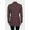 Double-breasted checkered jacket