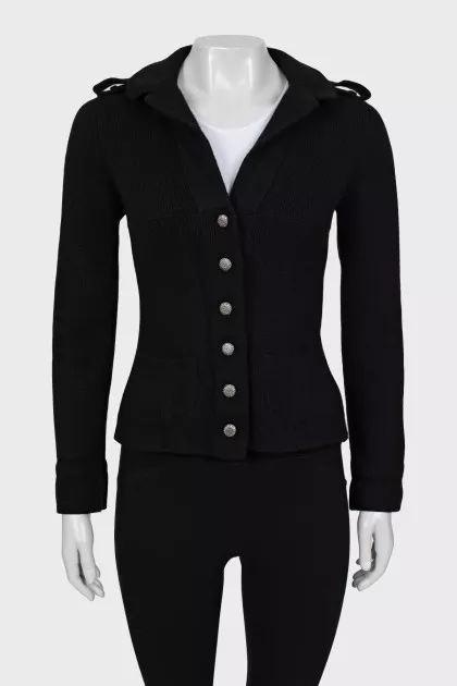 Fitted cashmere cardigan