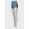 Mini shorts with relief seams