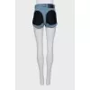 Mini shorts with relief seams