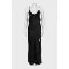 Dress with keychains and a slit