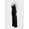 Dress with keychains and a slit