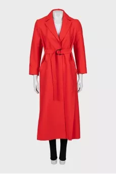 Red wrap coat