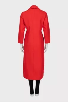 Red wrap coat