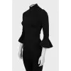 Blouse with frill on sleeves
