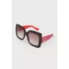 Sunglasses with red temples