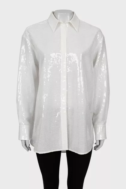 White shirt with sequins